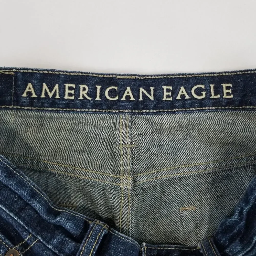 American Eagle Outfitters Jeans Mens 31x32 Blue Relaxed Straight Cotton Denim